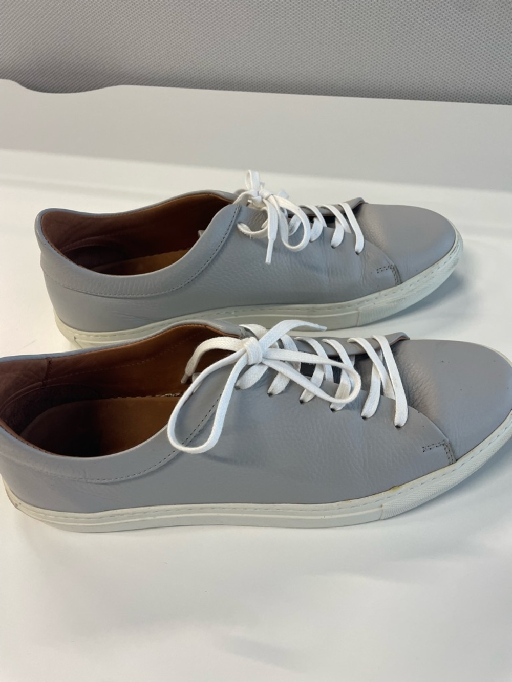 Men's Casual Rodd & Gunn Windmere Leather Sneakers in Light Gray Euro 45 - Picture 5 of 9